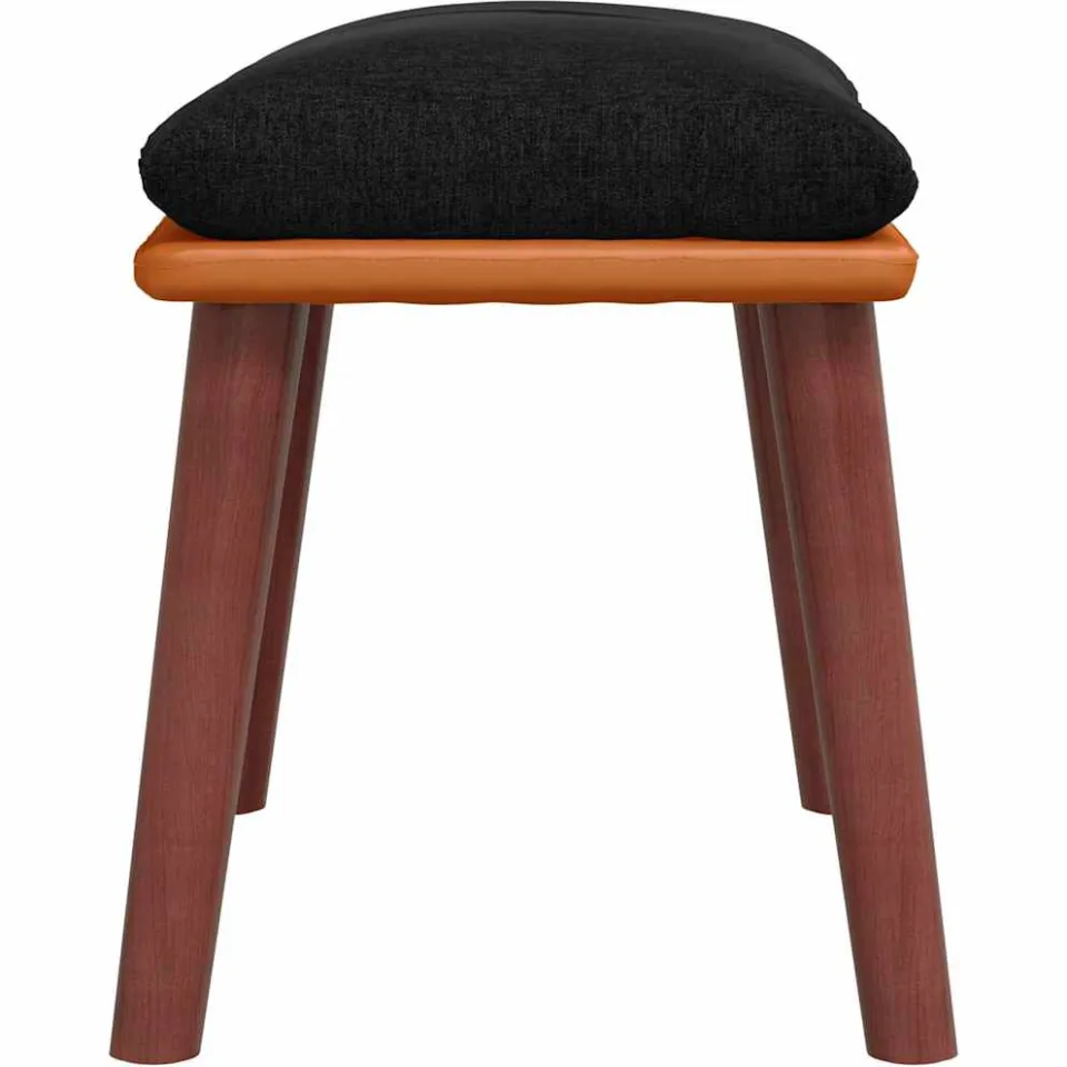 vidaXL Voetenbank 45x29,5x35 cm stof en kunstleer zwart, foto 4