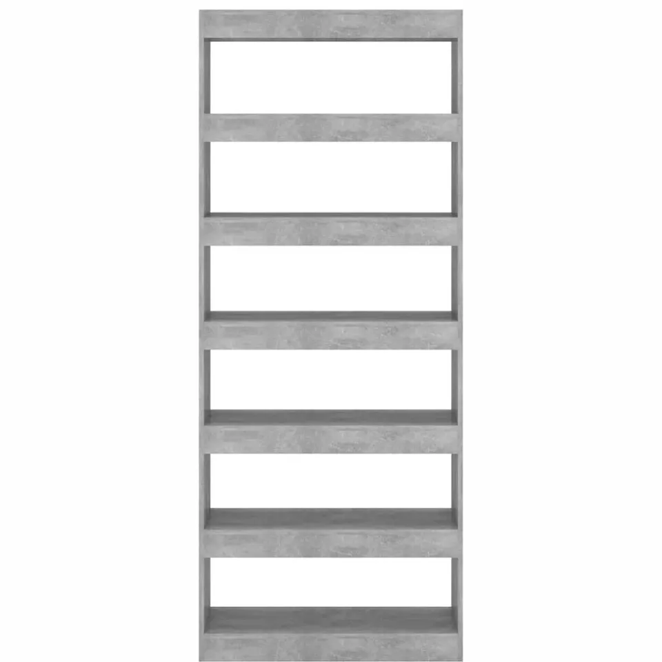 vidaXL Boekenkast/kamerscherm 80x30x198 cm bewerkt hout betongrijs grijs, foto 4