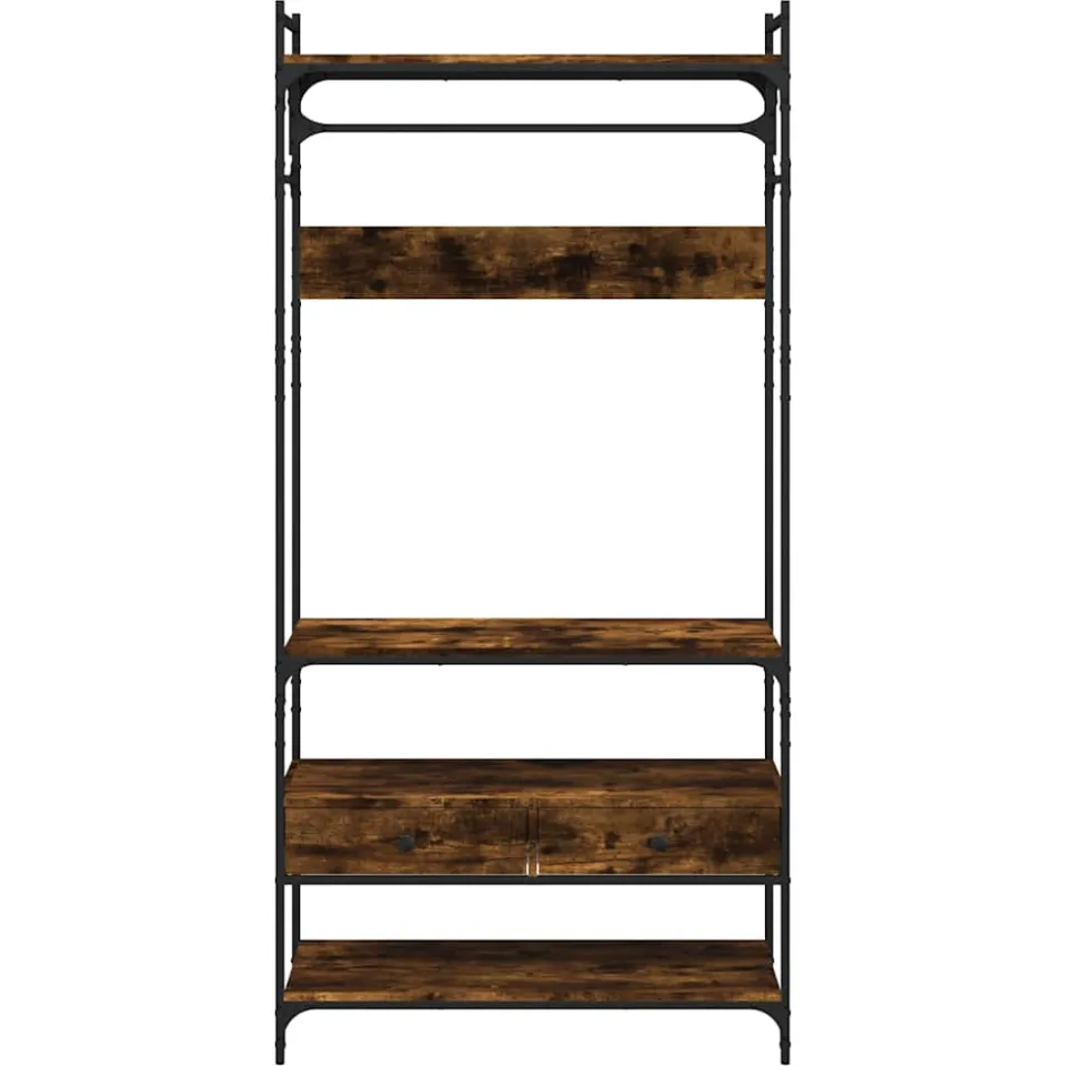 vidaXL Kledingkast met lades 89x39x184,5 cm bewerkt hout gerookt eiken, foto 4