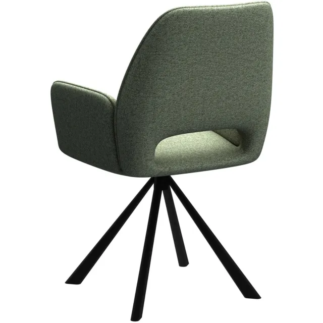 Giga Living Eetkamerstoel Ravi Met Armleuning Apia Groen Set van 2 - Giga Living