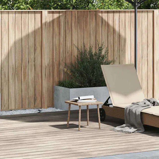 vidaXL Tuin salontafel rechthoekig 40x40x37 cm poly rattan beige, foto 2