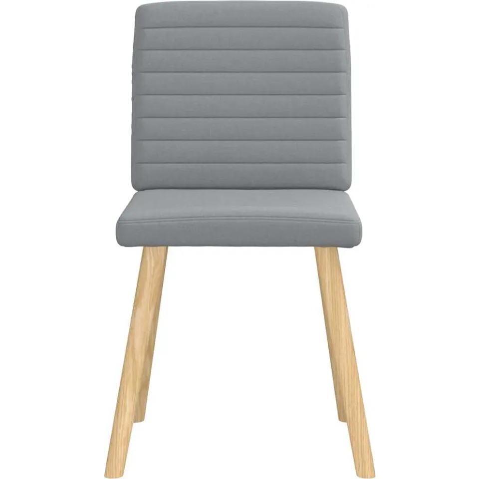 vidaXL Eetkamerstoelen 4 st stof lichtgrijs grijs, foto 4