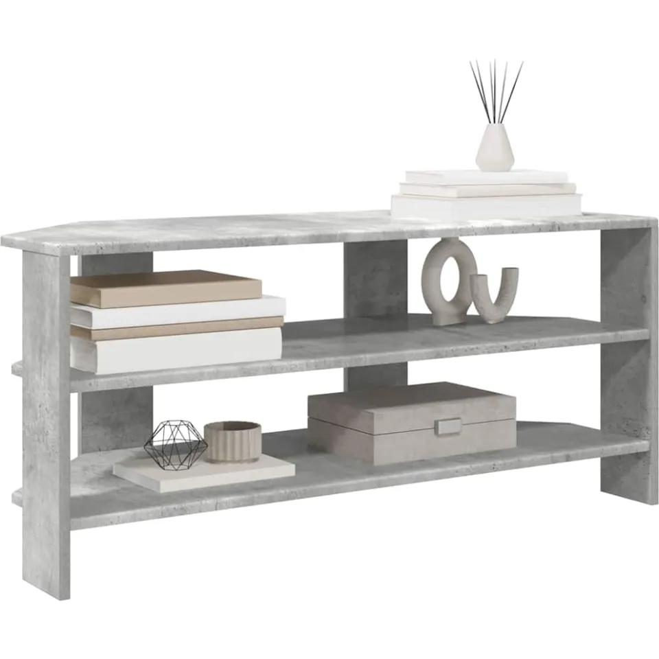 vidaXL HoekTVKast 100 x 40,5 x 45 cm Betongrijs Bewerkt hout