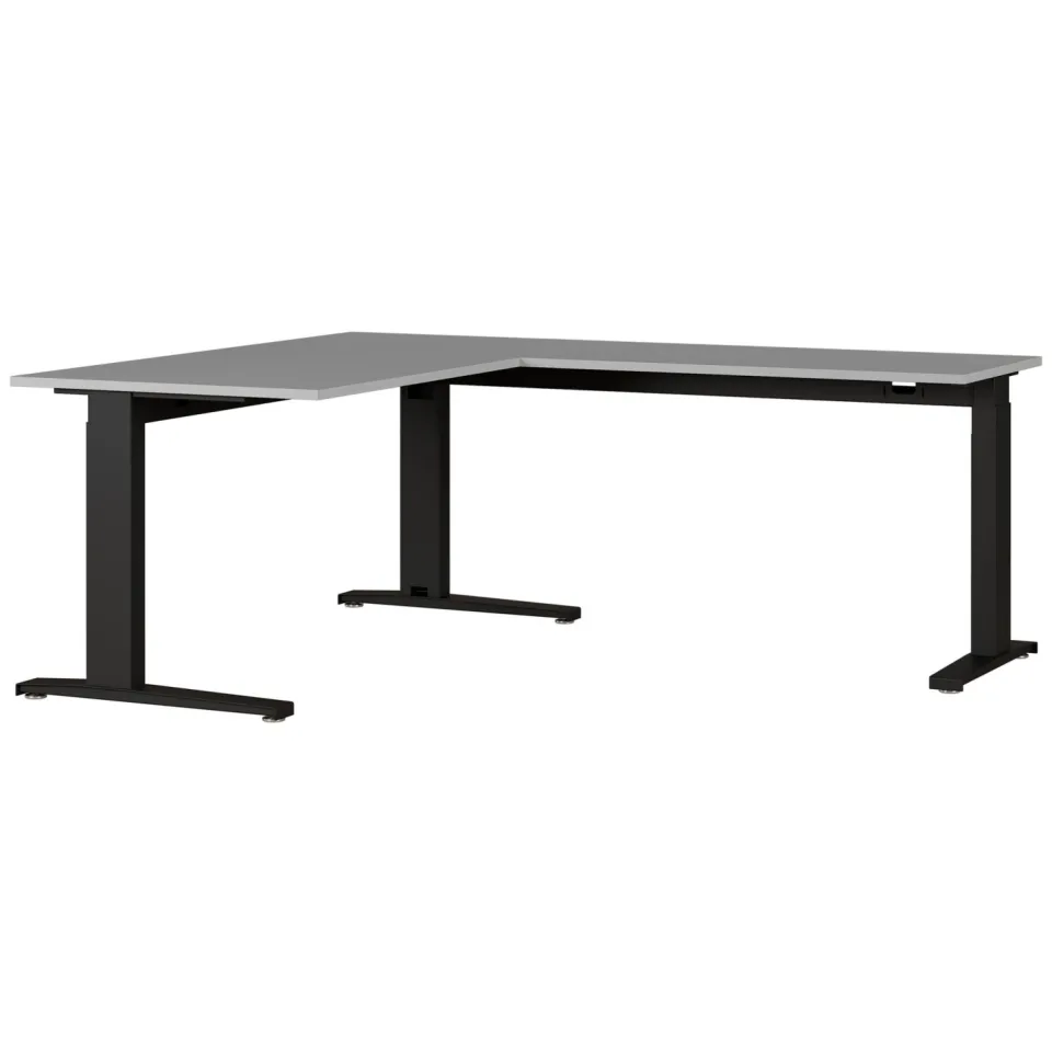 Aanbouwtafel Ergonoma Lichtgrijs Zwart, foto 2