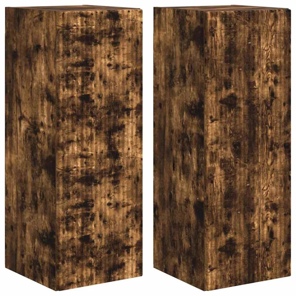 vidaXL TV Wandkast 2 st Gerookt eiken Bewerkt hout, foto 3