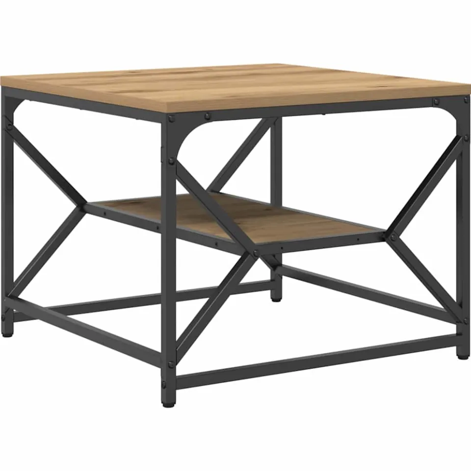 vidaXL Salontafel Artisan Eiken 51 x 50 x 40 cm Bruin