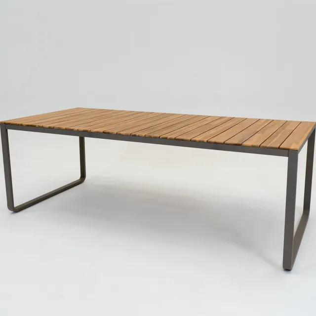 VITA Cuneo tuintafel 220 cm teak look Grijs