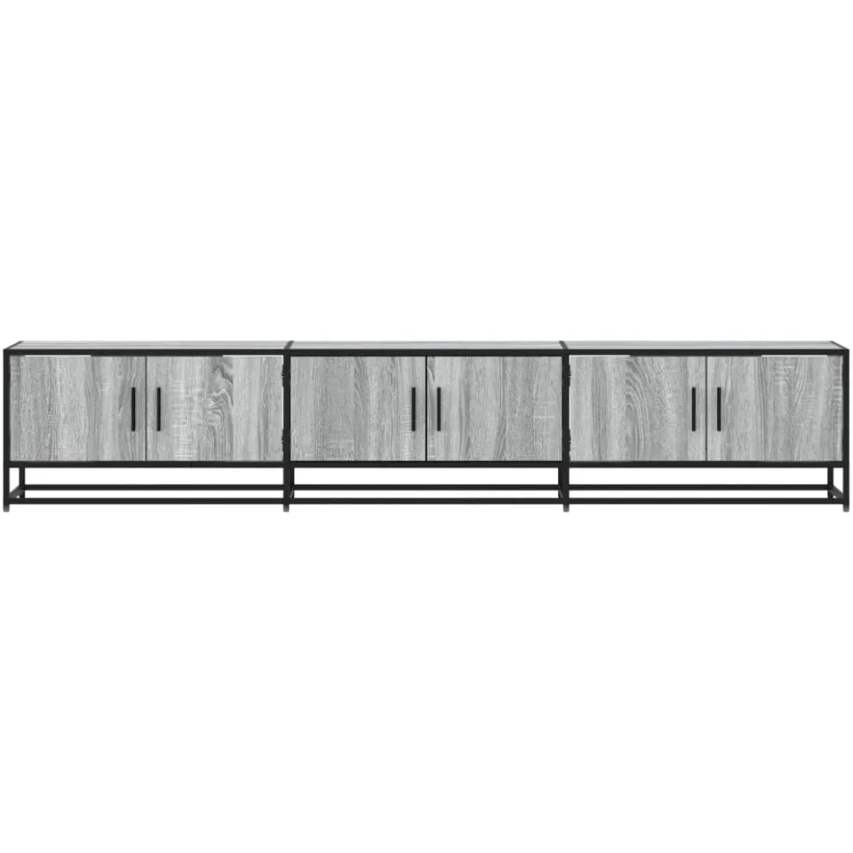 vidaXL Tv-meubel 210x35x41 cm bewerkt hout grijs sonoma eikenkleurig, foto 4