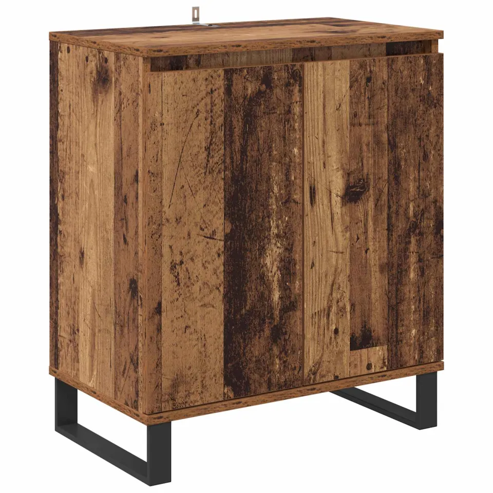 vidaXL Dressoir Oud Hout 60 x 35 x 70 cm Bewerkt hout bruin, foto 3