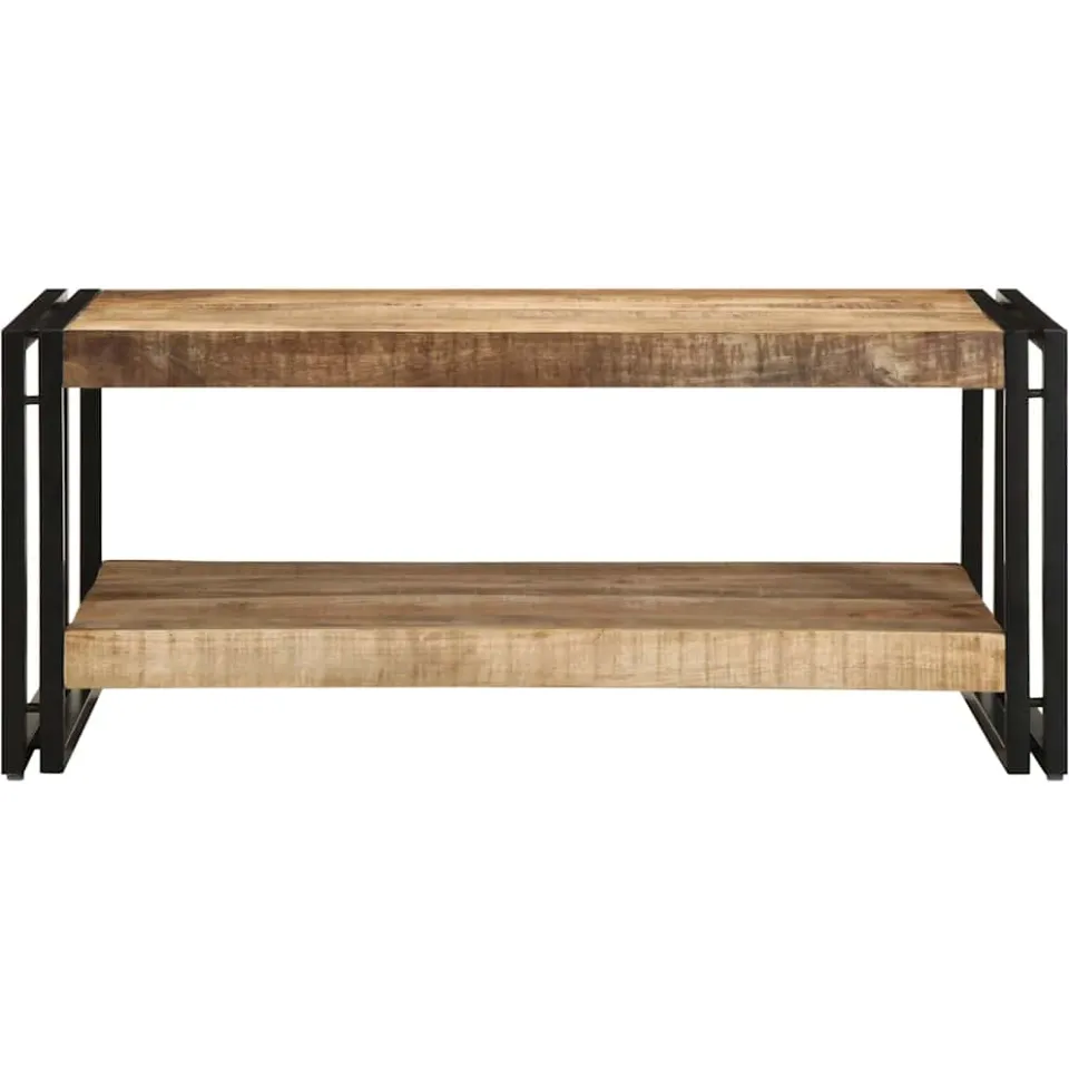 vidaXL Salontafel 90x50x38 cm massief ruw mangohout bruin, foto 2