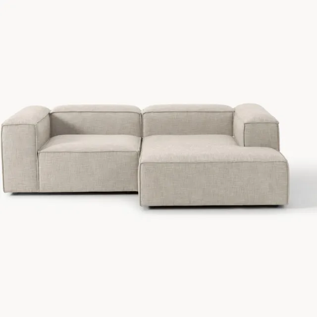 Westwing Collection Modulaire hoekbank Lennon (3-zits) van linnenmix grijs