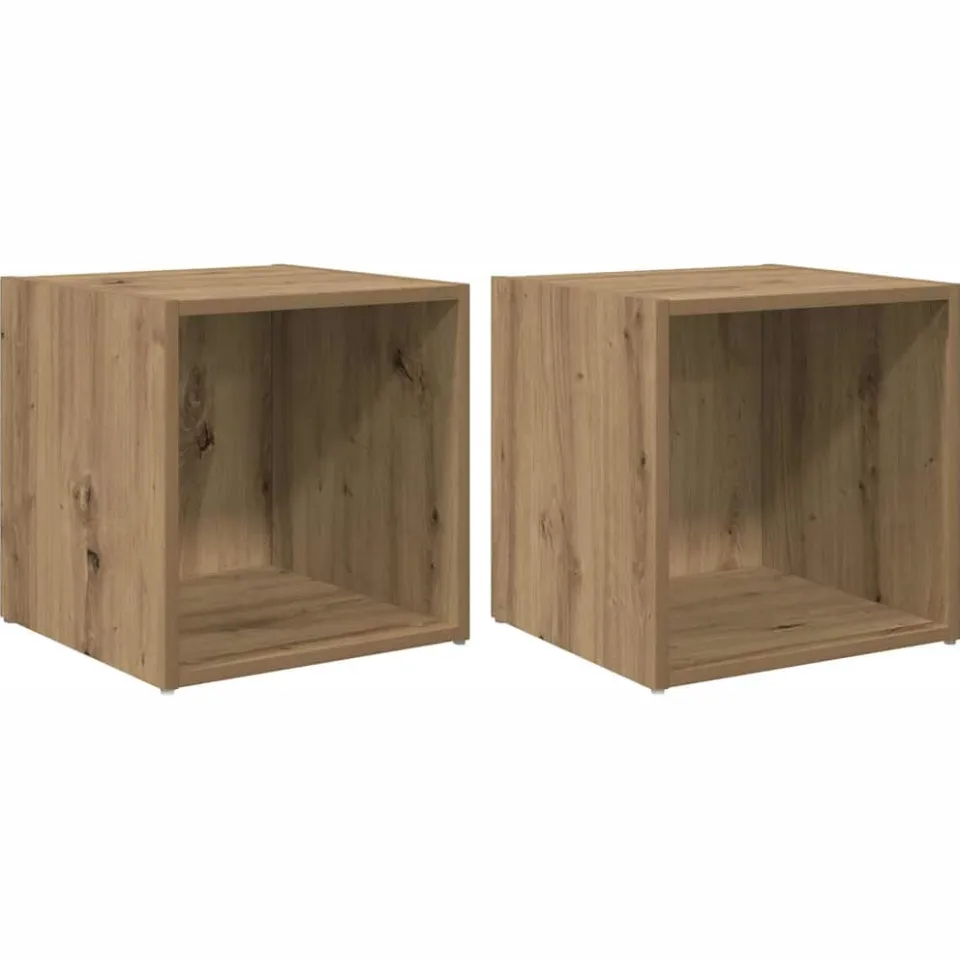 vidaXL Tv-meubelset 2 st Artisan Eiken Bewerkt hout, foto 3