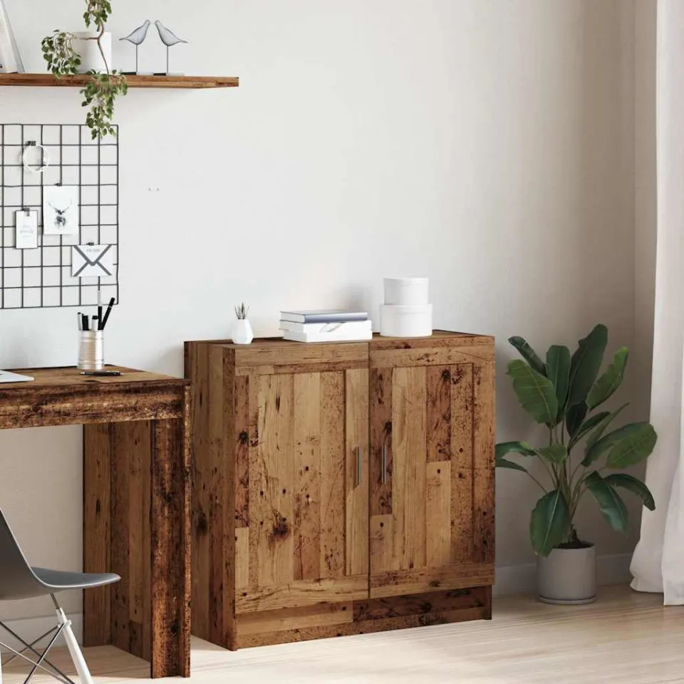 vidaXL Boekenkast 82,5x30,5x80 cm bewerkt hout oud houtkleurig bruin, foto 4