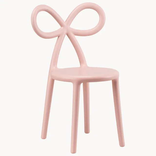 Qeeboo Kinderdesignstoel Lint roze