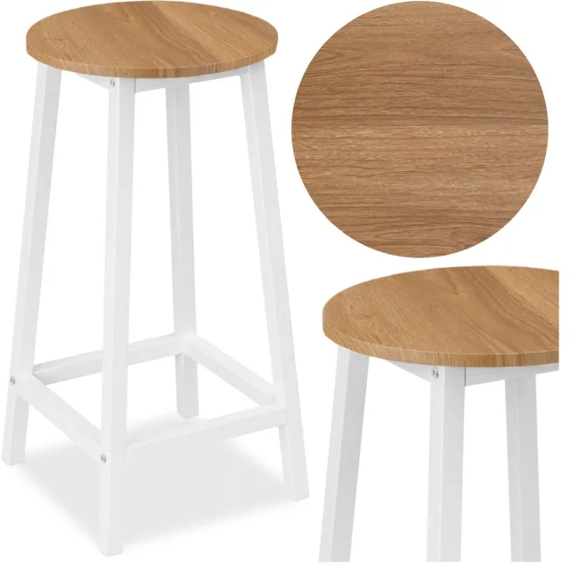 eHokery Hoker FLINT Modern Oak/Wit - Stabiel & Compact Keuken Krukje