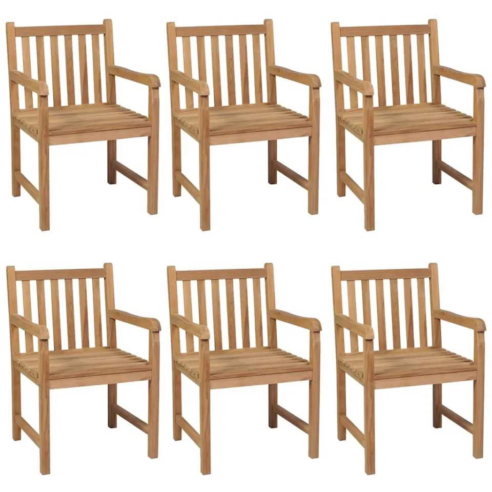 vidaXL 7-delige tuinset 140x80 cm massief teakhout Bruin
