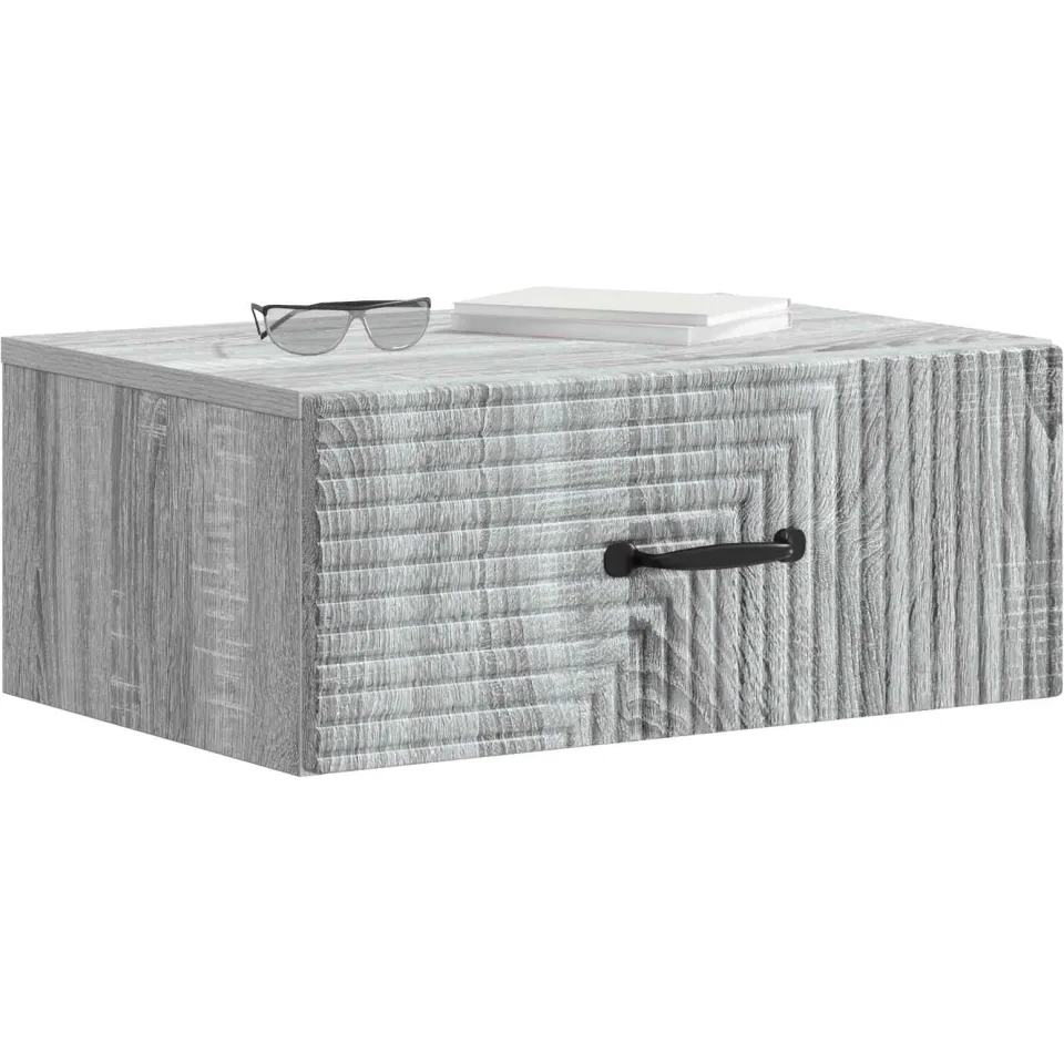 vidaXL Wandbeugel Bedkast 2 st Grijs sonoma 49 x 34,5 x 20 cm