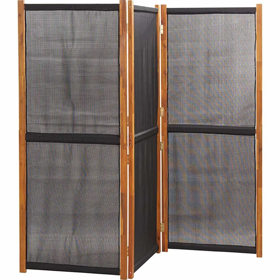 vidaXL Kamerscherm met 3 panelen 210x180 cm zwart
