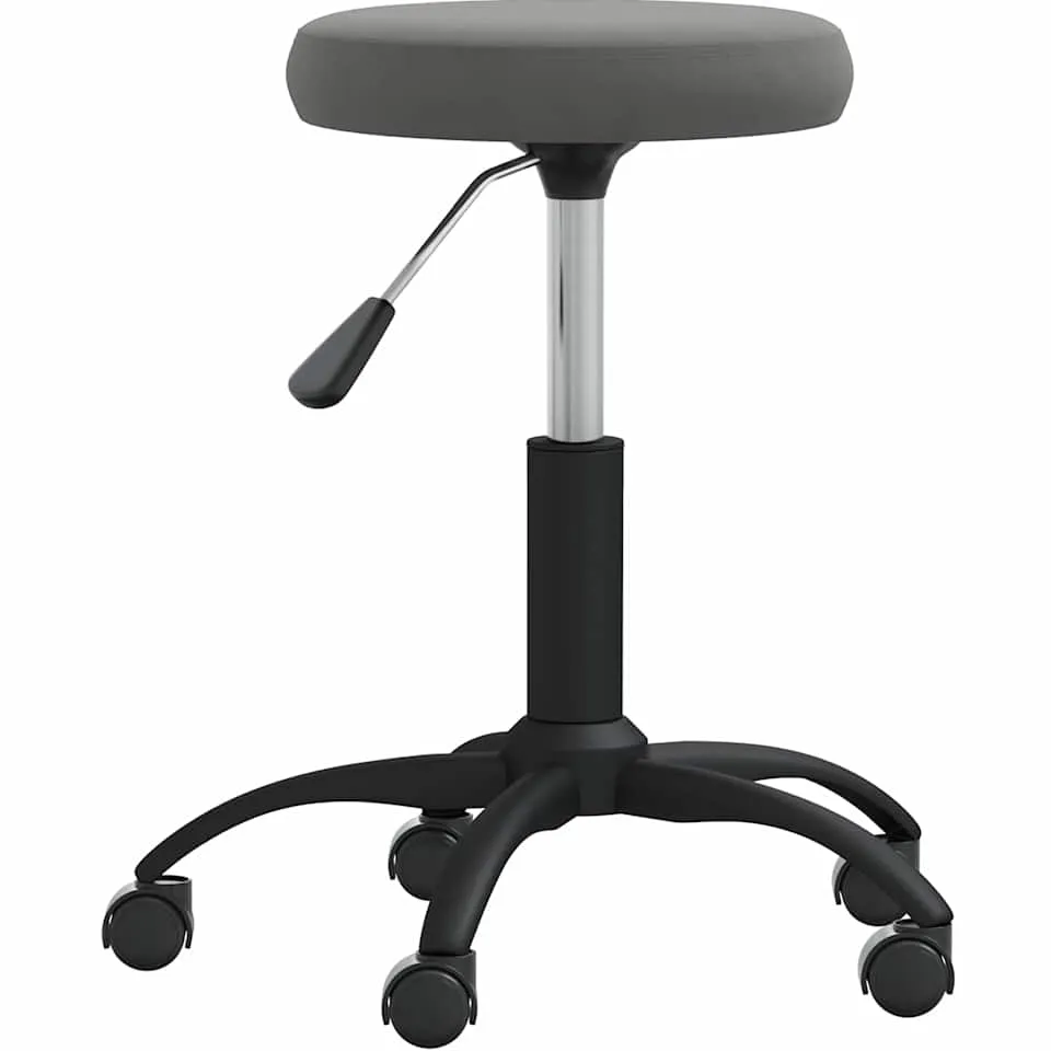 vidaXL Eetkamerstoel fluweel donkergrijs grijs, foto 2
