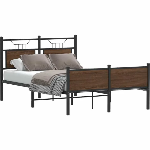 vidaXL Bedframe zonder matras bewerkt hout bruin eikenkleur 120x190 cm