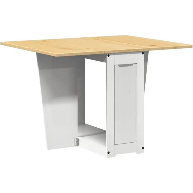 vidaXL Eettafel - Corona - inklapbaar - massief - grenenhout - wit honingwasbruin en wit