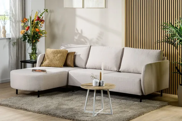 Giga Living 3-Zits Bank Beige - Stof/Textiel - 240x170x80cm - 3-Zits Bank Urban - Giga Meubel