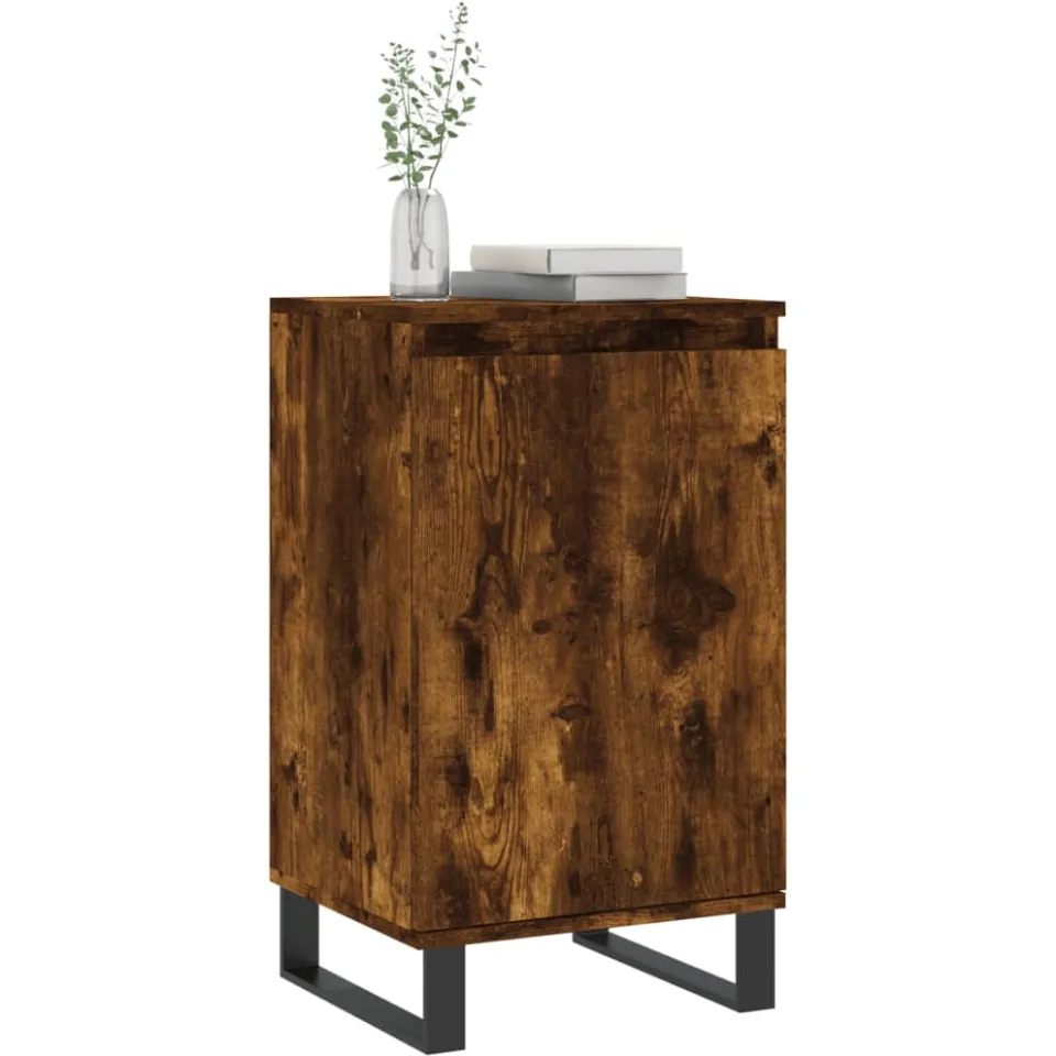 vidaXL Dressoirs 2 st 40x35x70 cm bewerkt hout gerookt eikenkleurig Bruin