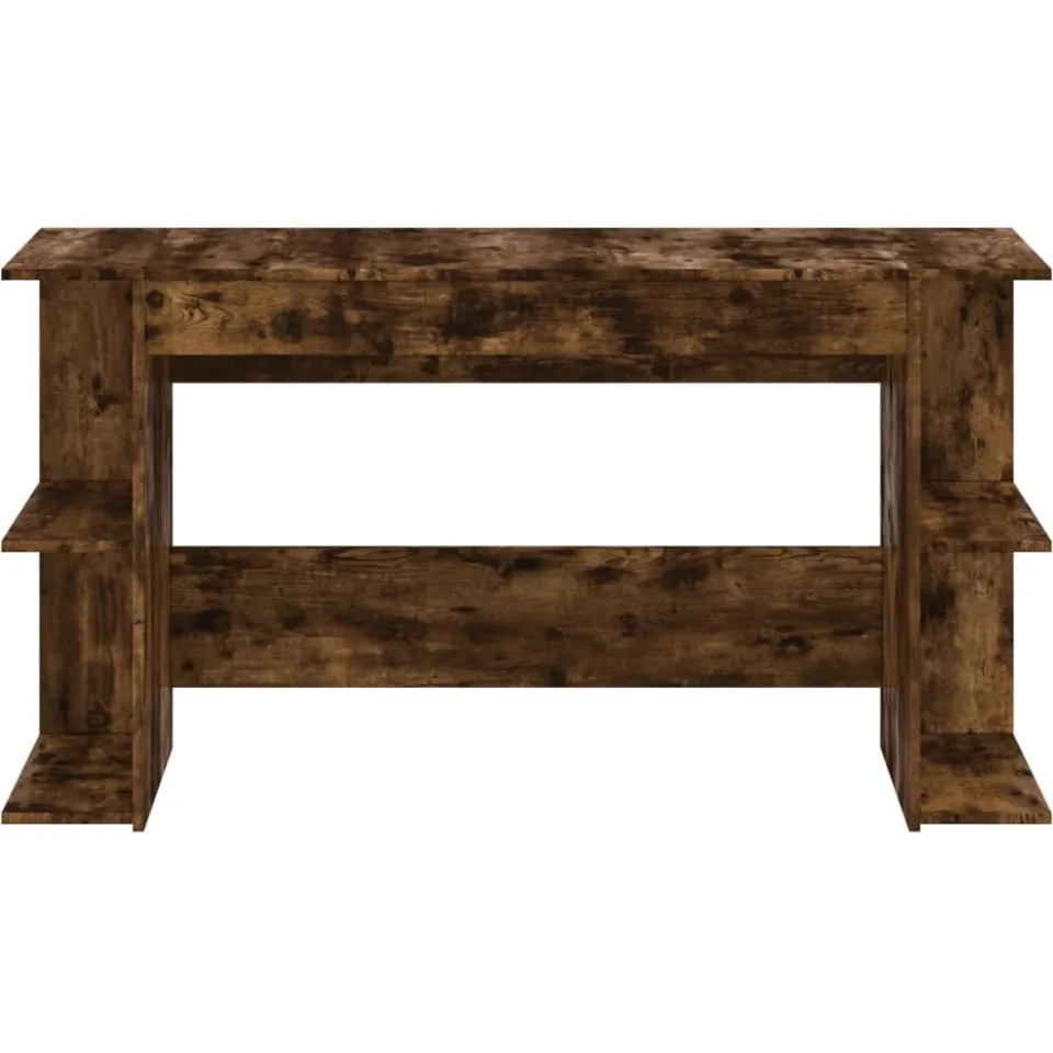 vidaXL Bureau 140x50x75 cm bewerkt hout gerookt eikenkleurig
