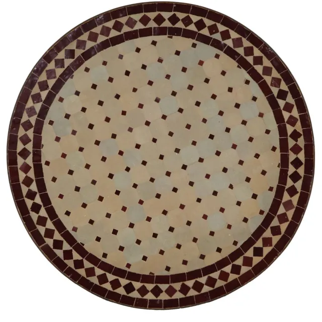 Casa Moro Mozaïek tafel D60 bruin-rhombus Zie afbeeldingen en beschrijving