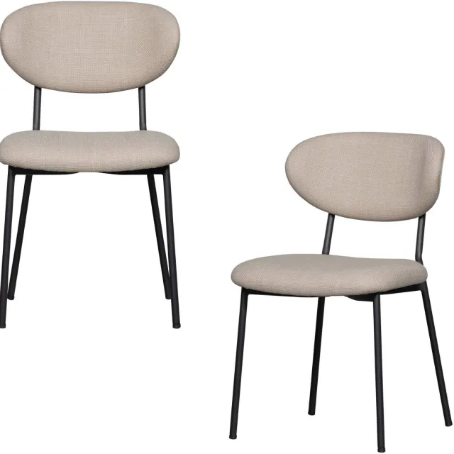 WOOOD Kjeld eetkamerstoel beige natural