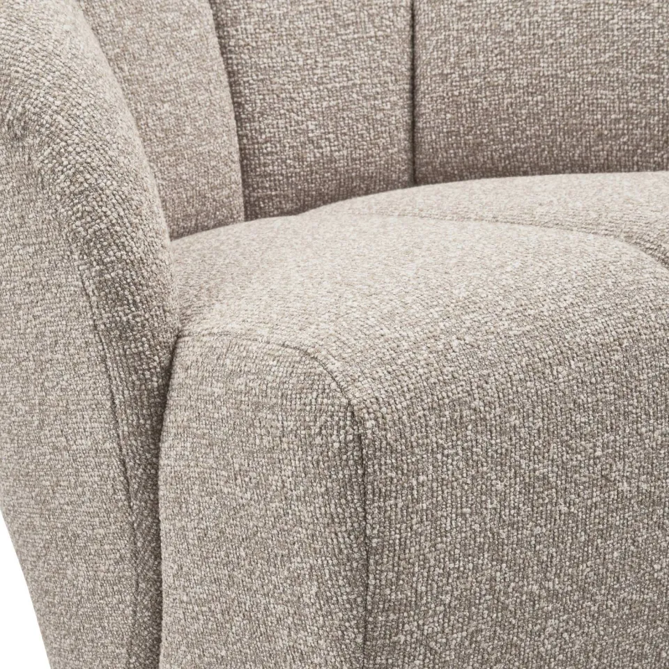 WOOOD Mojo Draaifauteuil - Bouclé - Beige Melange - 75x68x77, foto 4