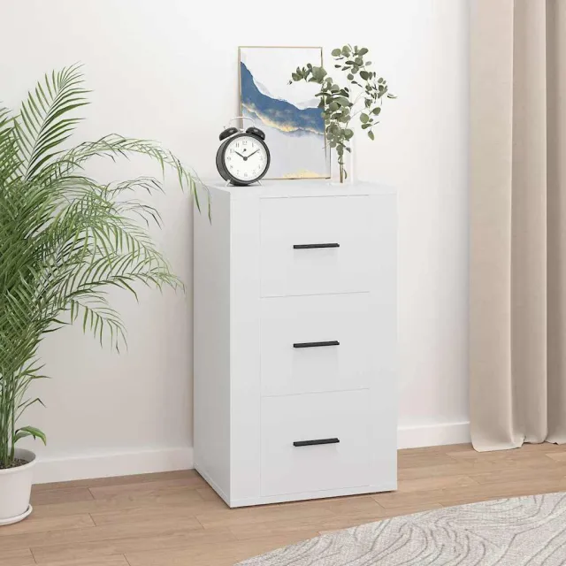 vidaXL Dressoir 40x33x70 cm bewerkt hout wit, foto 2