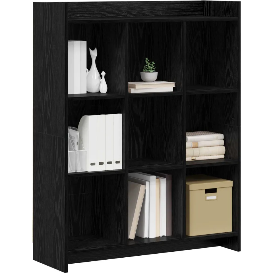 vidaXL Boekenkast Zwart eiken 87,5 x 30 x 111 cm Bewerkt hout