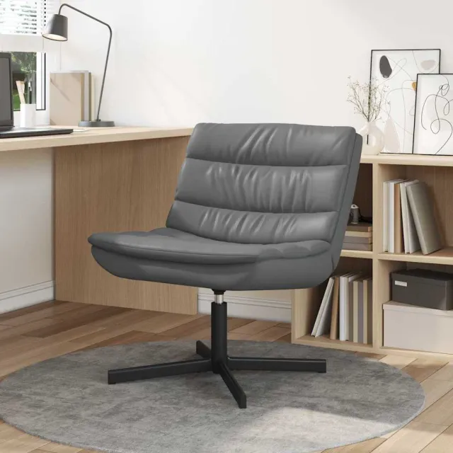 vidaXL Draaistoel Grijs 63 x 75 x 76 cm Kunstleer
