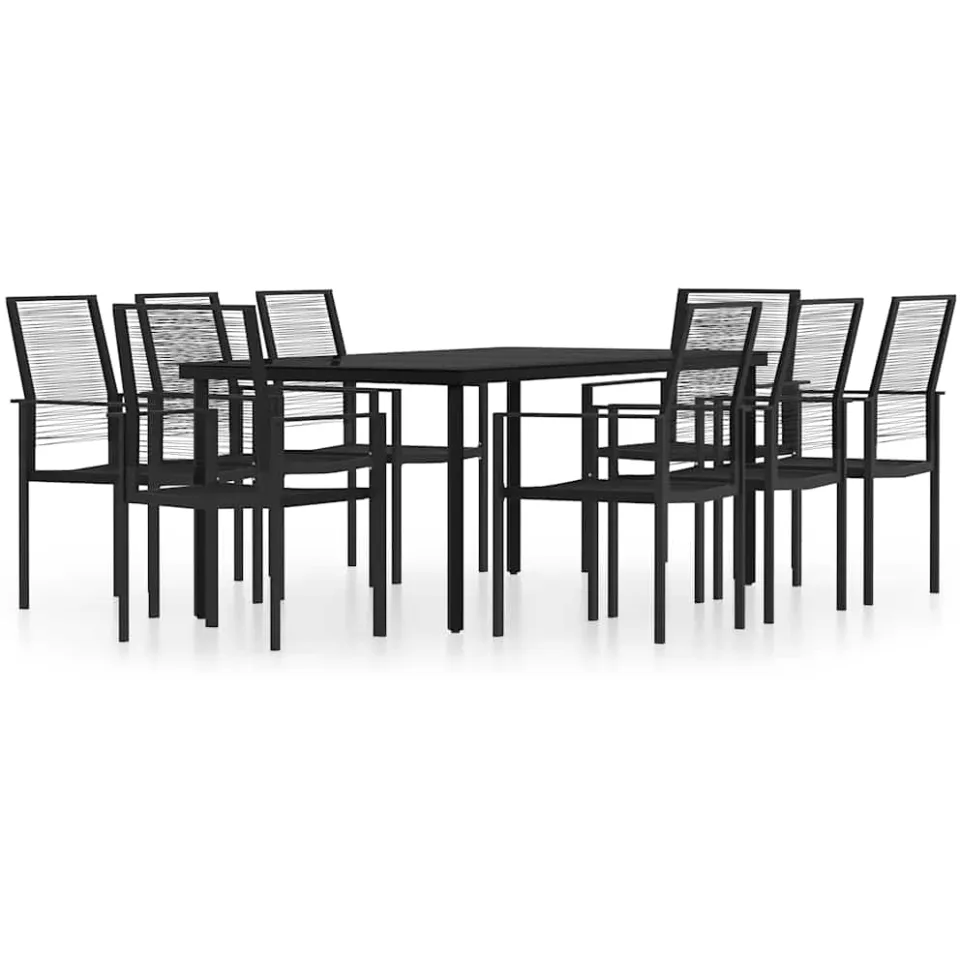 vidaXL 9-delige Tuinset zwart, foto 3