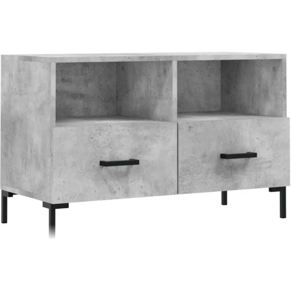 vidaXL Tv-meubel 80x36x50 cm bewerkt hout betongrijs grijs, foto 3