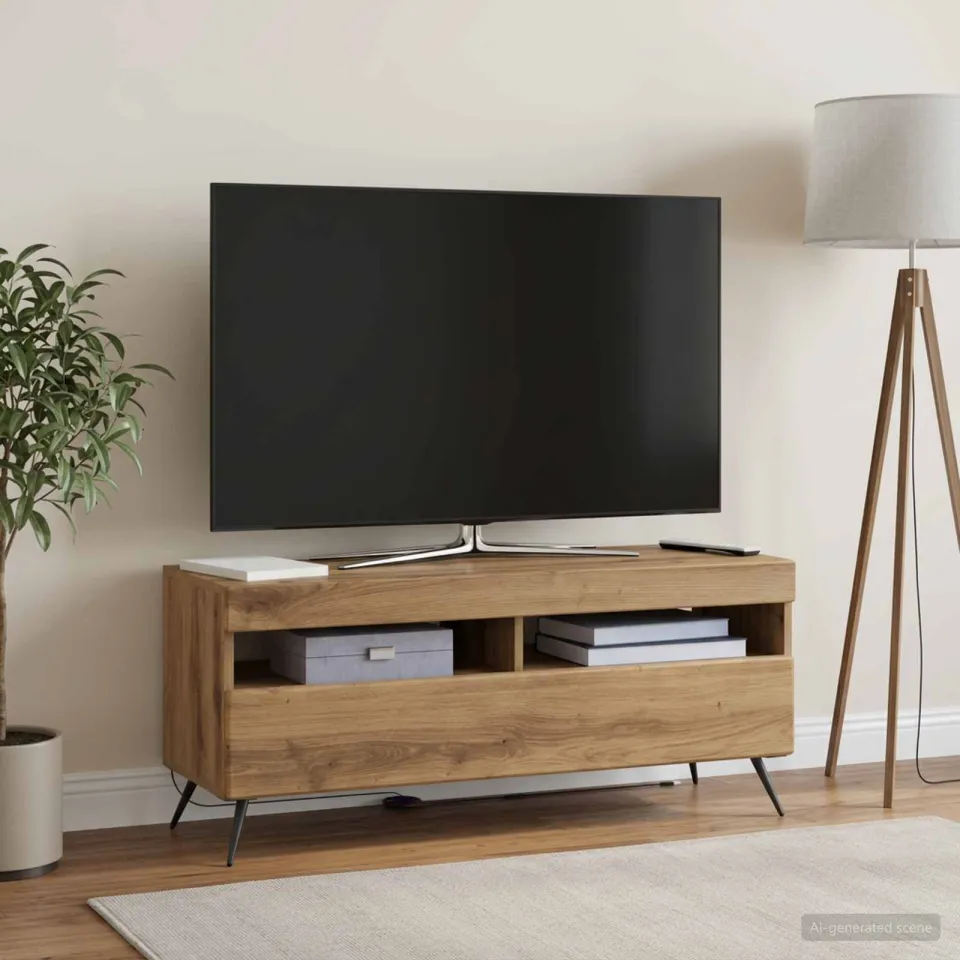 vidaXL LED tv-meubel Artisanaal eiken Bewerkt hout, foto 4