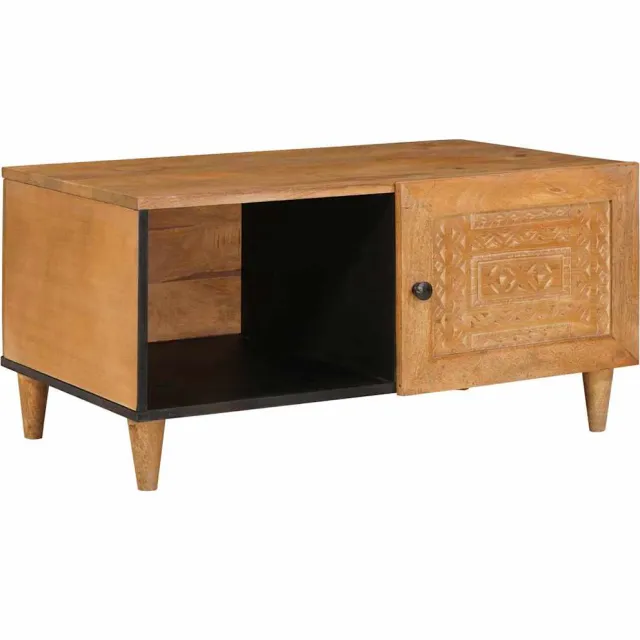 vidaXL Salontafel Licht Bruin 80 x 50 x 40 cm Bewerkt hout