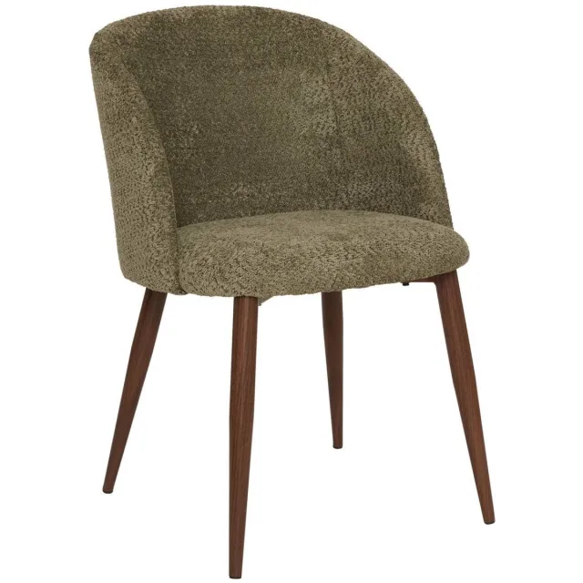 Atmosphera Fauteuil van gestructureerde stof CELESTE Vert kaki