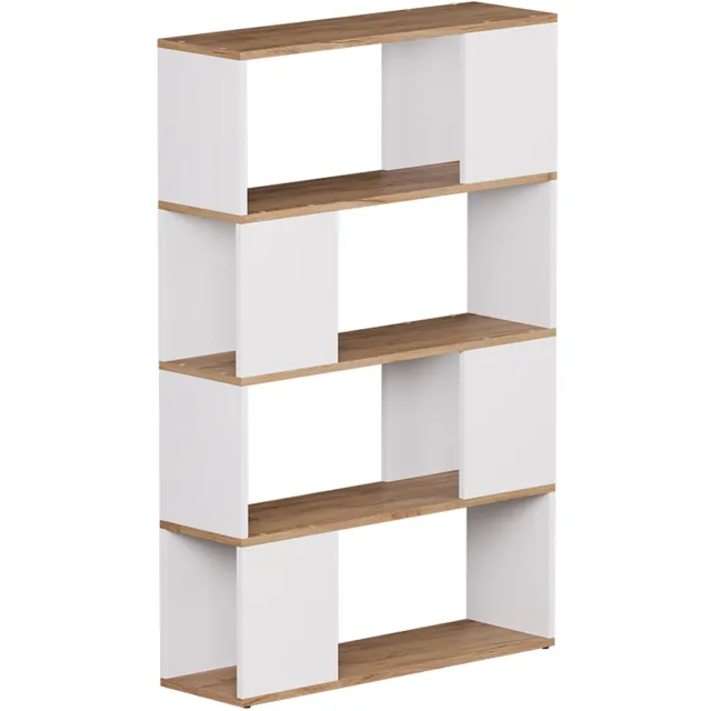 Vicco Eneos Ruimteverdeler – 80 x 124.5 cm Eik wit/goud Wit/Goudkleurig Eiken