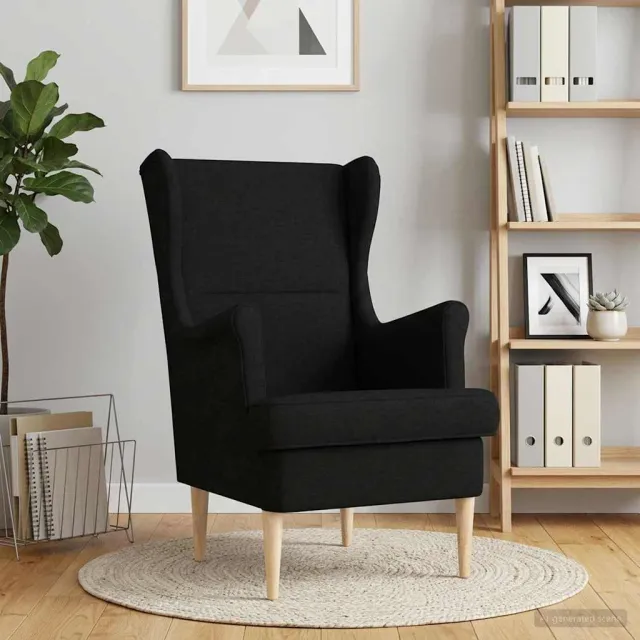 vidaXL Fauteuil Zwart Stof