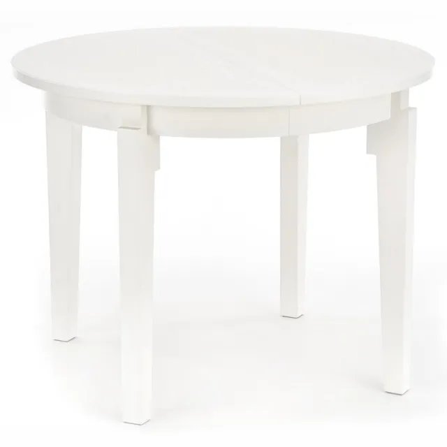 home style Uitschuifbare ronde eettafel Sorbus 100 cm breed in wit