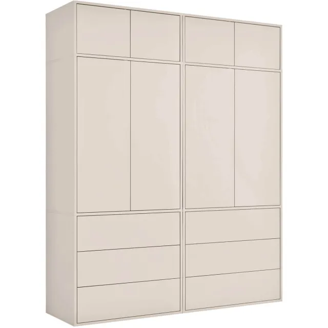 mokebo kledingkast plafondhoog kasjmier 'Robe' (180x235 cm), Made in Germany, garderobekast extra hoog, halkast & kast voor slaapkamer, kinderkamer, inloopkast van hout