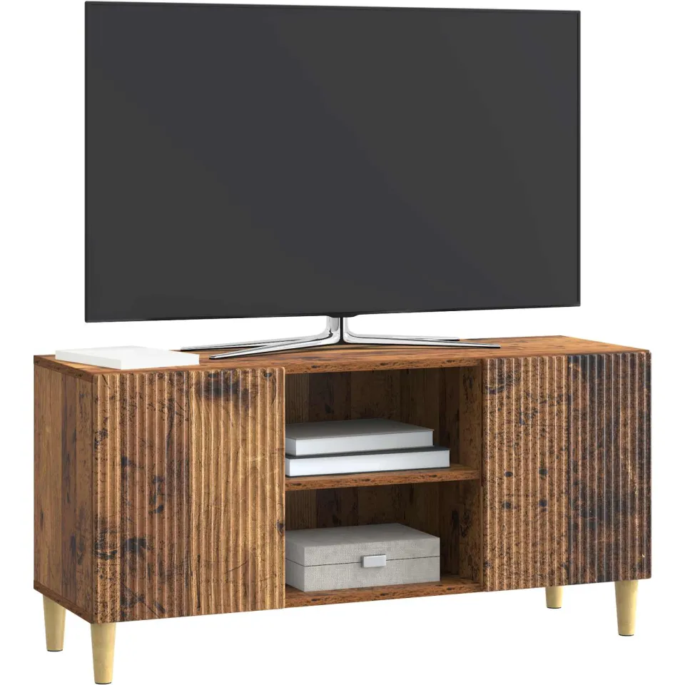 vidaXL TV-kast 102 x 34,5 x 50 cm Oud hout Bewerkt hout bruin, foto 3