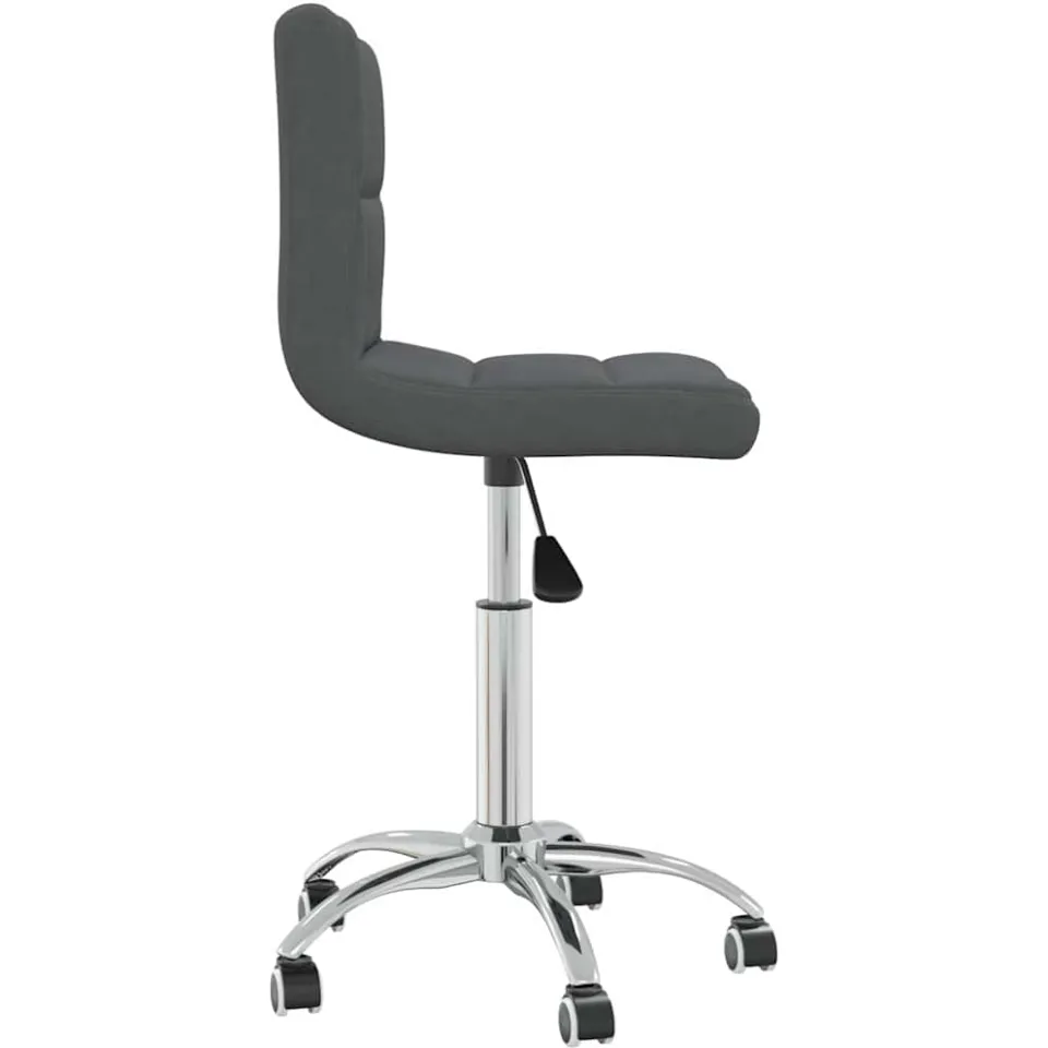 vidaXL Eetkamerstoel draaibaar stof donkergrijs grijs, foto 3