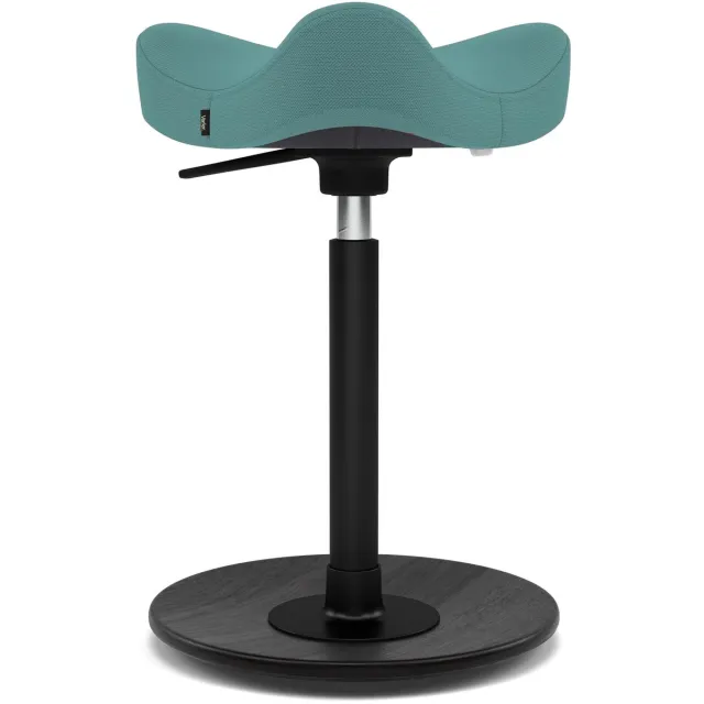 Varier Stokke Move Compact zadelkruk, Turquoise/Zwart Revive - ergonomisch