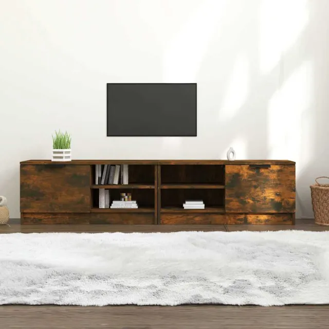 vidaXL Tv-meubelen 2 st 80x35x36,5cm bewerkt hout gerookt eikenkleurig, foto 2
