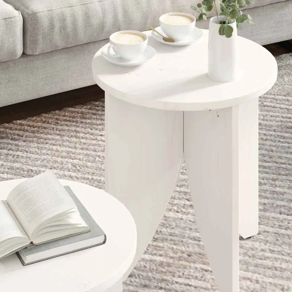 vidaXL Salontafel 2 st Wit 41,5 x 41,5 x 44 cm, foto 4