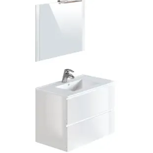 T-bath Badmeubelset Milenio 80cm Glanzend Wit