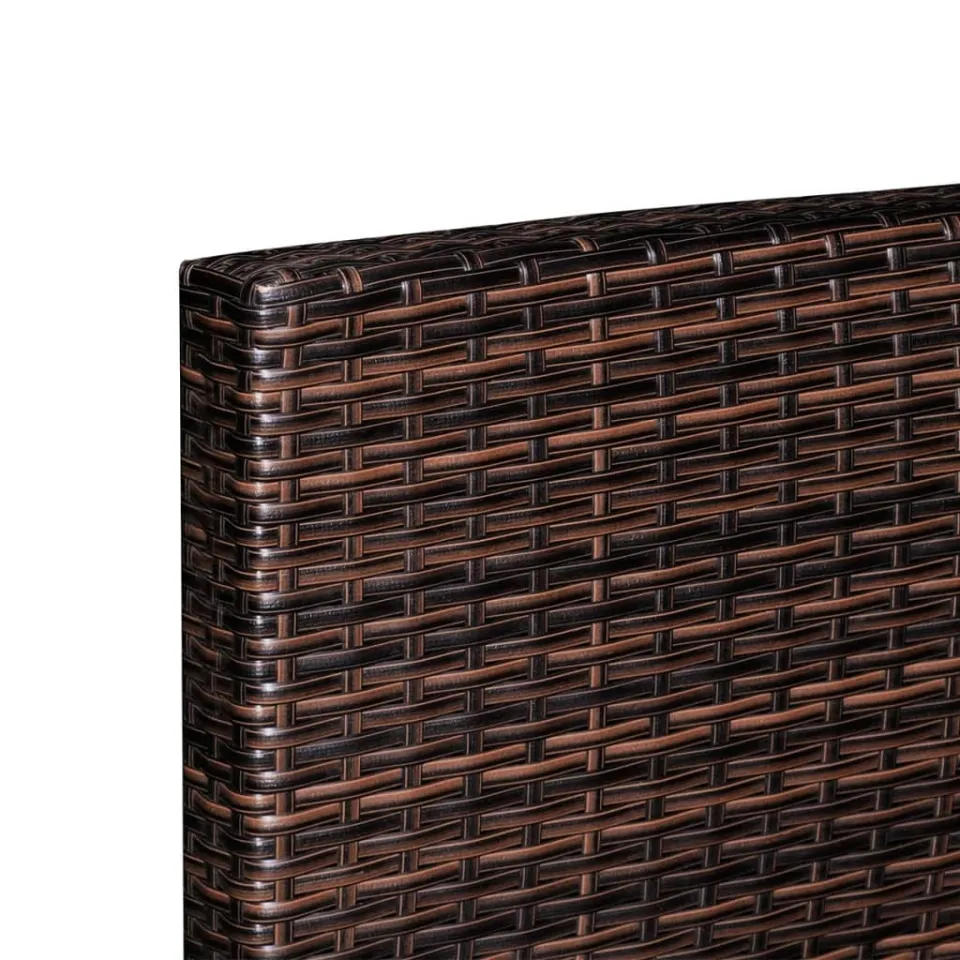 vidaXL 10-delige Loungeset met kussens poly rattan bruin, foto 4